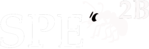 logo de spe2b Texte blanc et fond transparent
